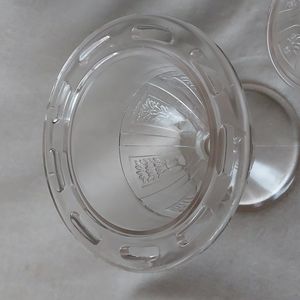 Accents | Vintage Glass Compote Candy Dish Apothecary With Wheat Design ...